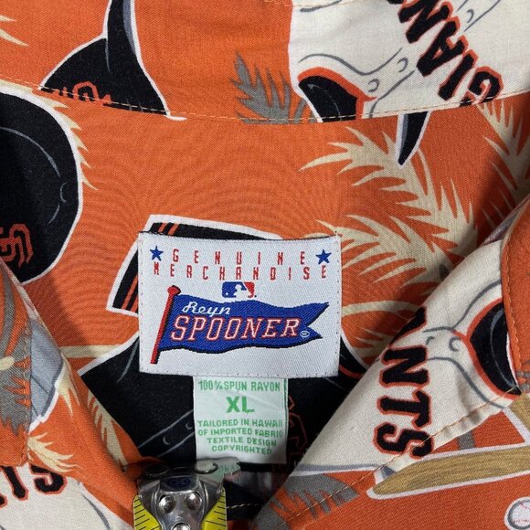 San Francisco Giants‎ Hawaiian Shirt XL Reyn Spooner Hawaiian Baseball - Picture 4 of 6